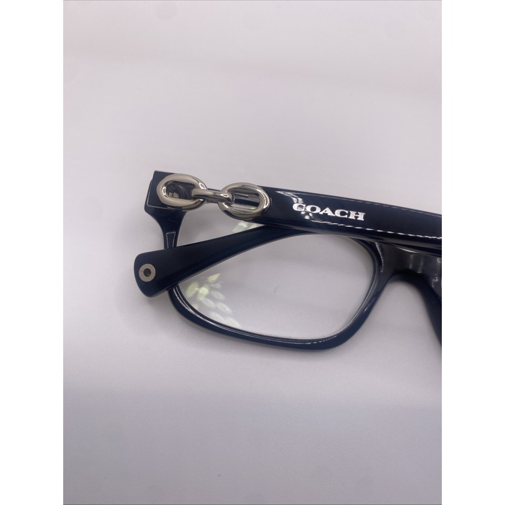 Coach Eyeglasses Women FRAMES ONLY HC 6052 Fannie 52-16-135 Black White 411 - Picture 9 of 16